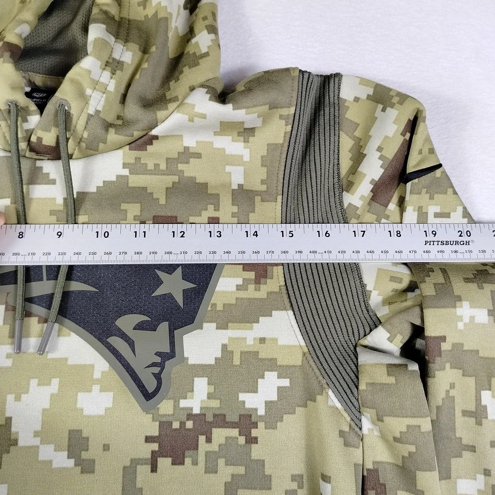New England Patriots Hoodie Mens Medium Camo NFL Football Nike Dri-FIT‎ On Field